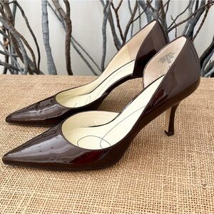 Anne Klein Christa Bronze Patent Leather D’Orsay Heels Size 9